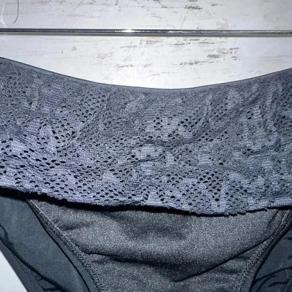 Athena Black Lace Banded Bikini Bottom - Picture 4 of 5